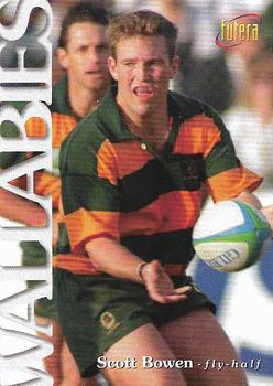 1996 Futera Rugby Union #1 Scott Bowen Front